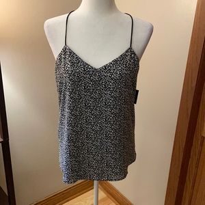 Express black and white reversible flowy tank top